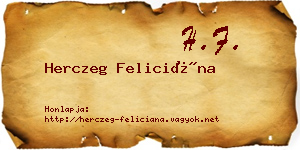 Herczeg Feliciána névjegykártya